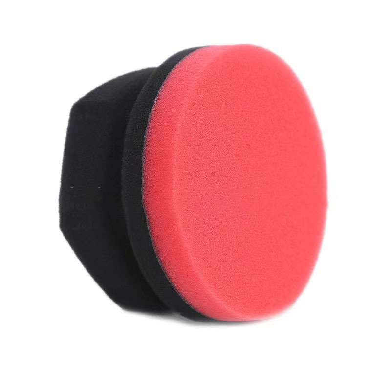 PA-7101  Dressing Applicator Round Washable Car Foam Sponge Reusable Tire Cleaner for Auto Polishing