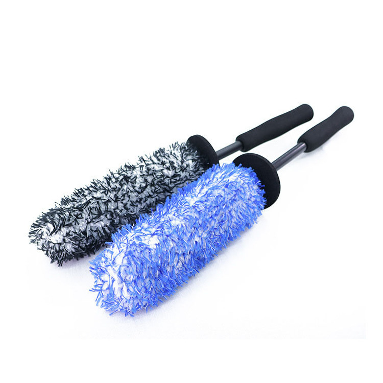 Wheel Brush Plush Soft Wheel Cleaning Brush Car Tire Rims Detailing Long Handle Brushes Car Maintenance Cleaning Tools