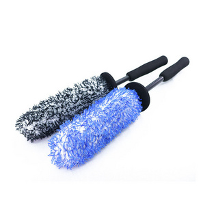 Wheel Brush Plush Soft Wheel Cleaning Brush Car Tire Rims Detailing Long Handle Brushes Car Maintenance Cleaning Tools