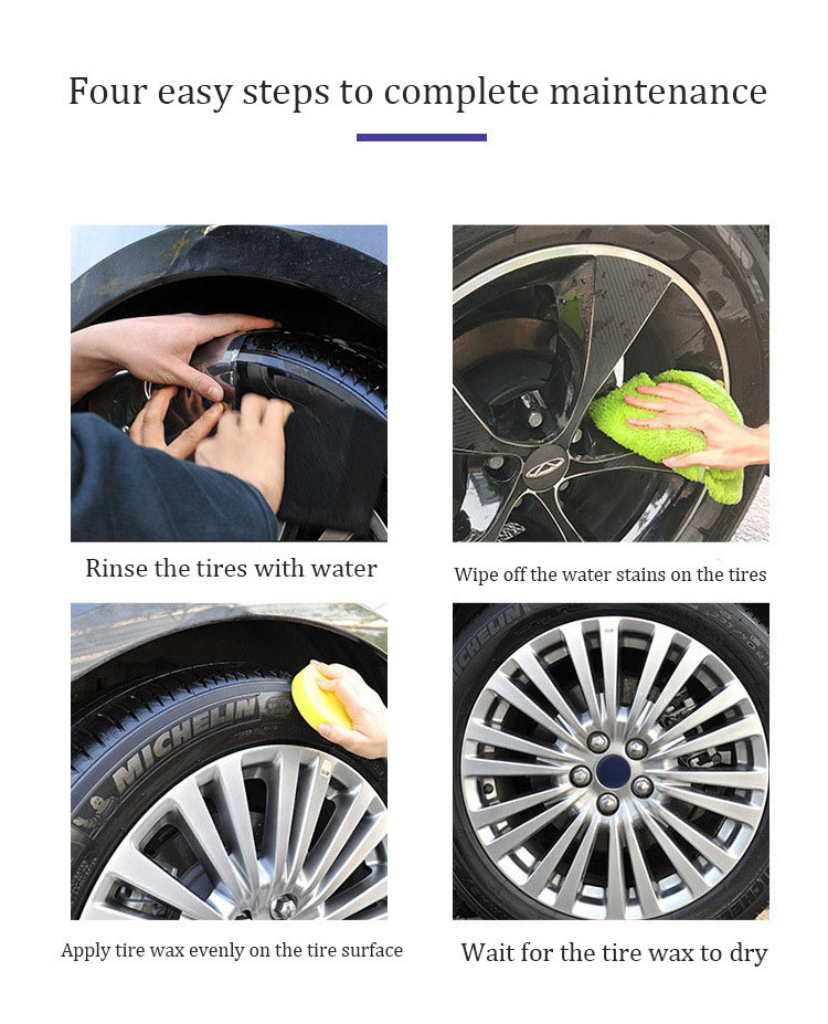 Tire Coating & Dressing - Extreme High Shine & Durability - Long-Lasting Acrylic Anti-Stick No-Sling Protection KW02