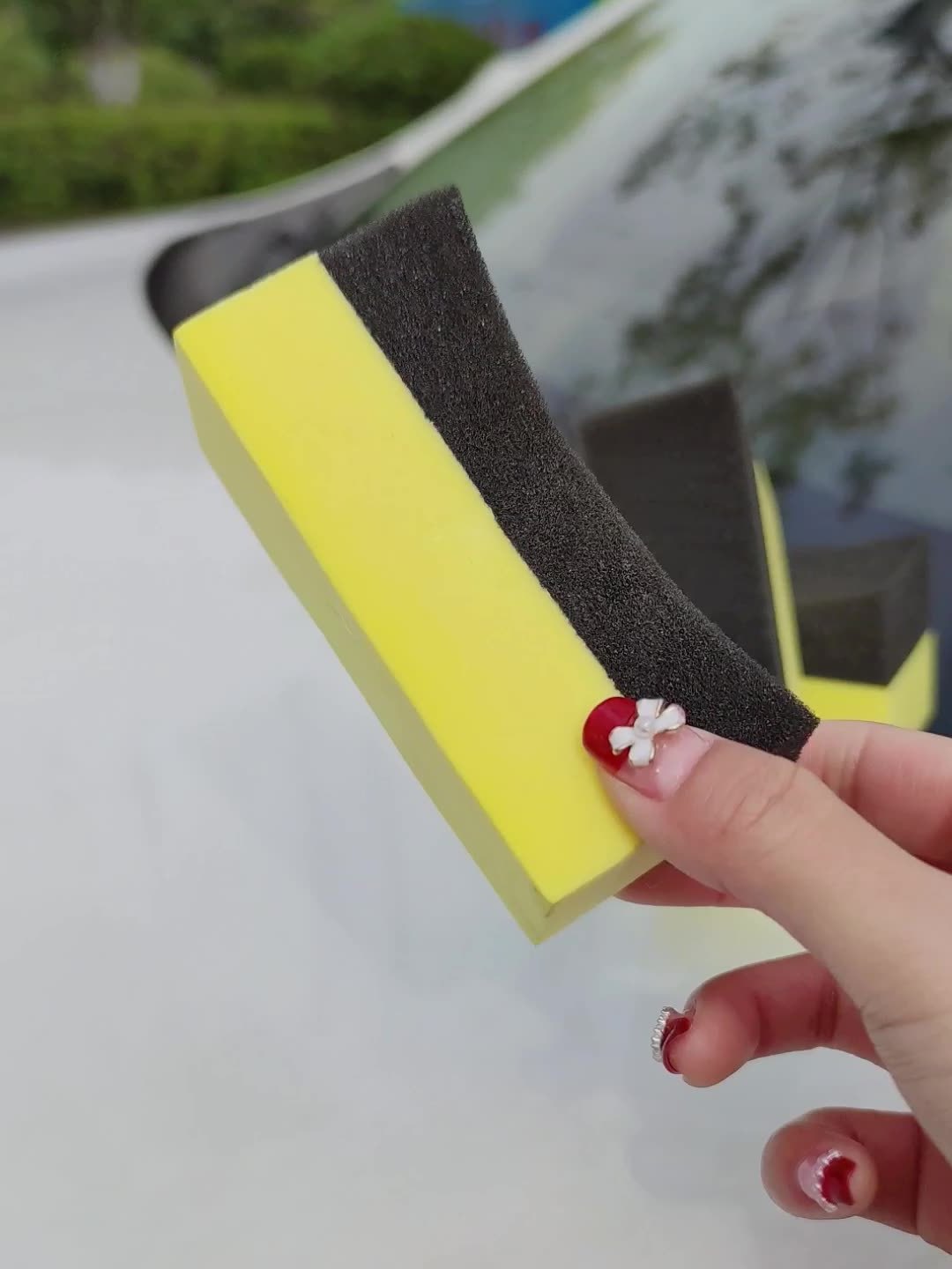 Car Cleaning With Corner Rub Wax Sponge Tire Brush Sponge Wipe Wipe Clean T-071