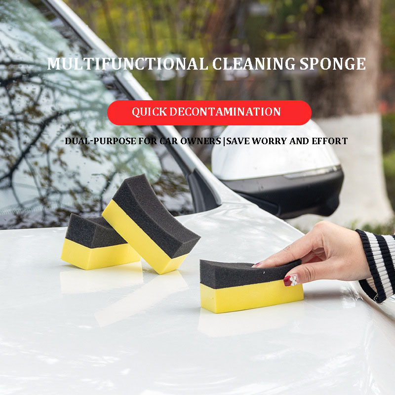 Car Cleaning With Corner Rub Wax Sponge Tire Brush Sponge Wipe Wipe Clean T-071