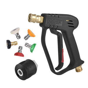 Pressure Cleaner Water Gun for 4000PSI with 5 Quick Connect Nozzle Kit Foam Sprayer Quick Release Car Washer Accessories