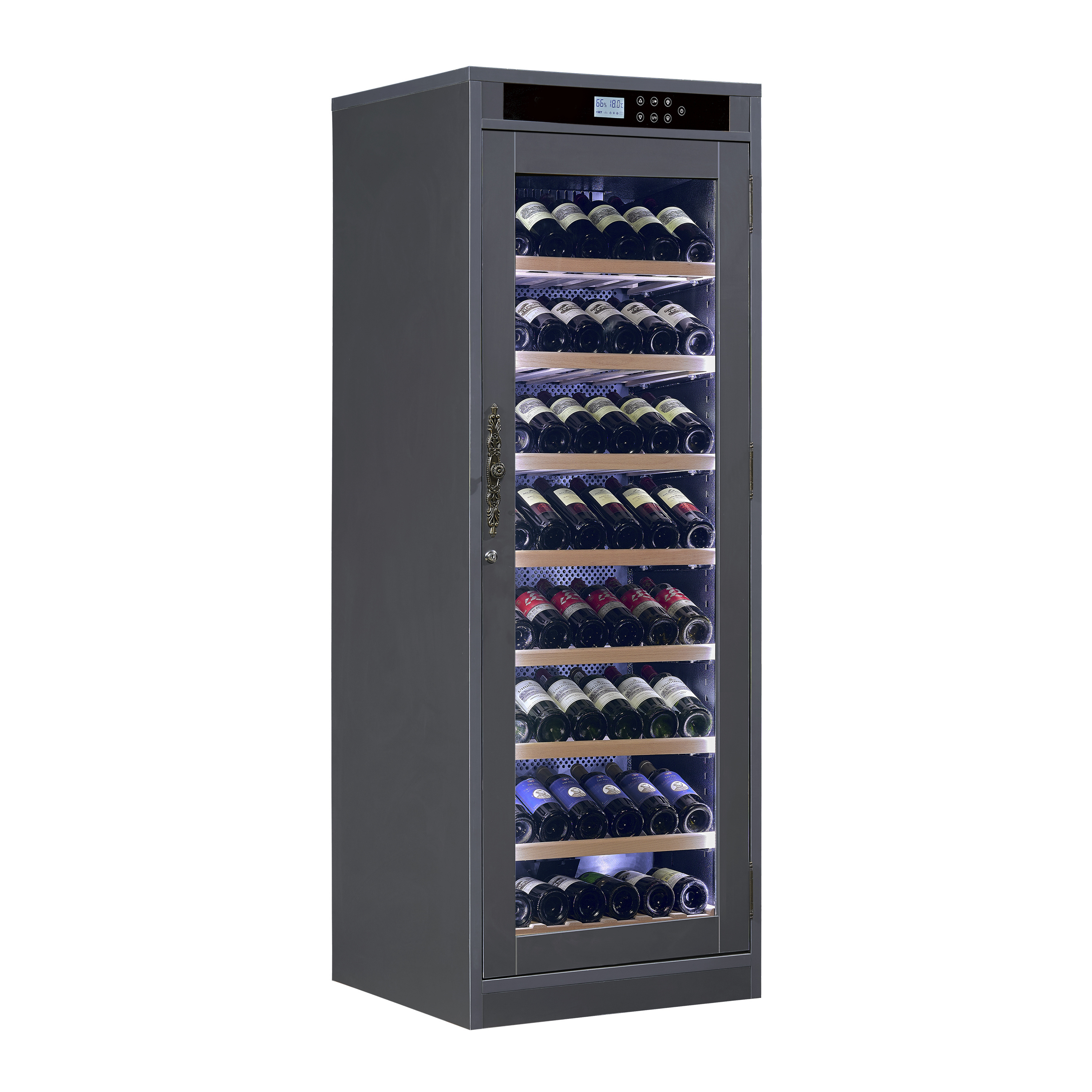 Wine Refrigerator Dual Zone Temperature Control Wine Cellar With Lock And Key Thermal Wine Dispenser cooler box