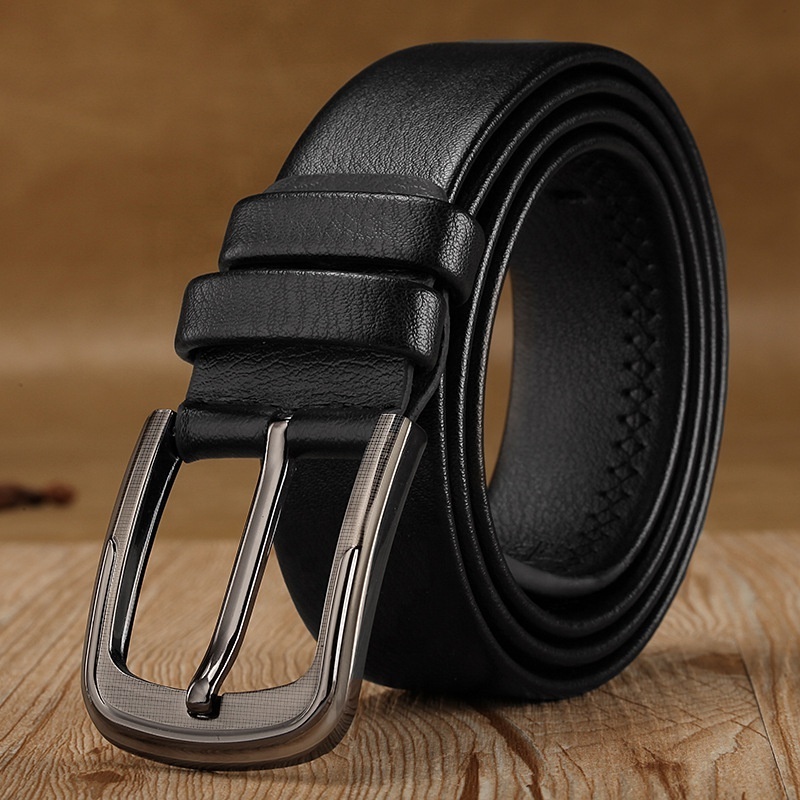 Fashion Classic Designs Men's Genuine Leather Dress Belt Handmade Cow Leather Belts For Work Business Casual