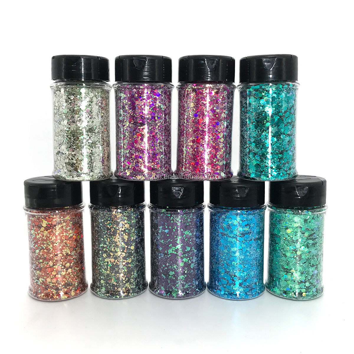 Multiple Color Fine Chunky Glitter in Shaker 1 OZ 2 OZ 1.5 OZ Shaker Glitter Container Bag Glitter