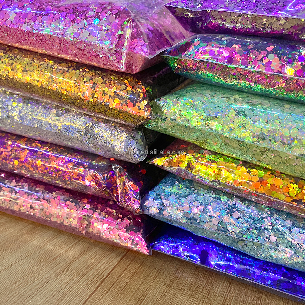 New Polyester Craft Mix Chunky Bulk Color Shifting Chameleon Glitter Shaker Bottle Plastic 1Kg Glitter