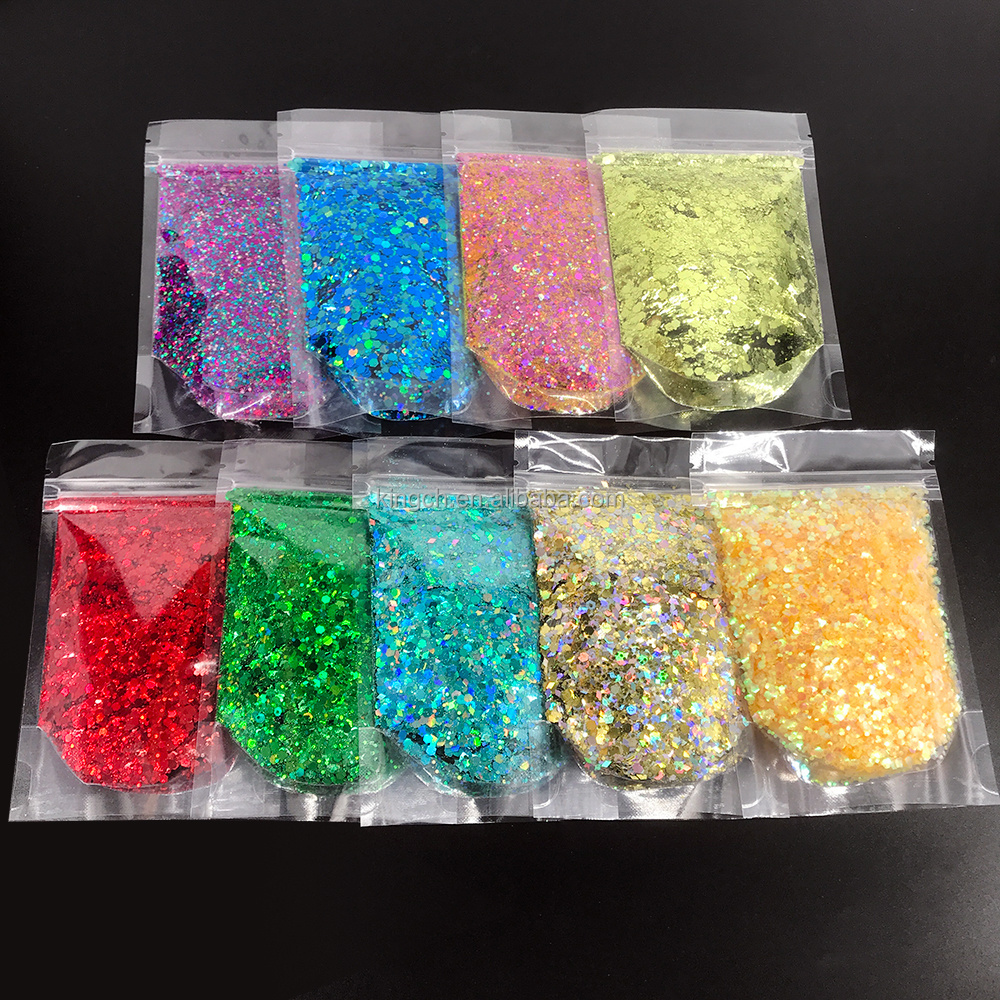 Bulk 2oz Bag Packing Cosmetic Holographic Chunky Glitter