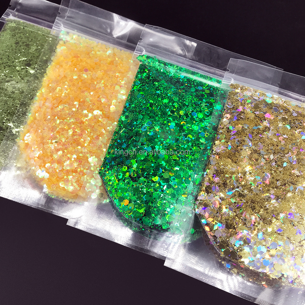 Bulk 2oz Bag Packing Cosmetic Holographic Chunky Glitter