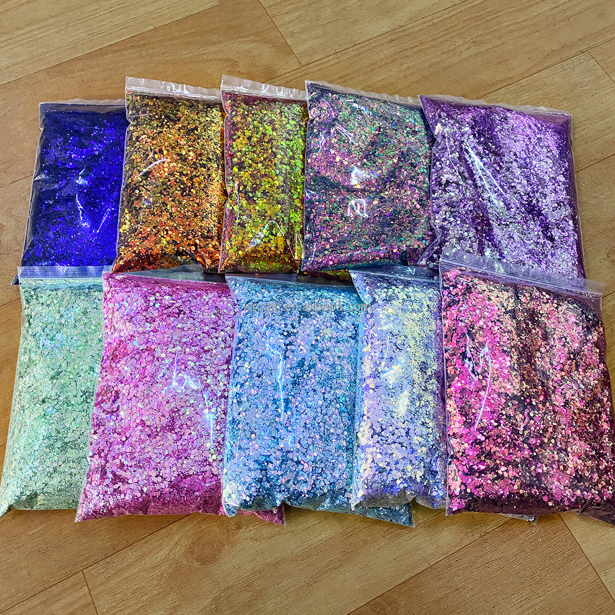 New Polyester Craft Mix Chunky Bulk Color Shifting Chameleon Glitter Shaker Bottle Plastic 1Kg Glitter