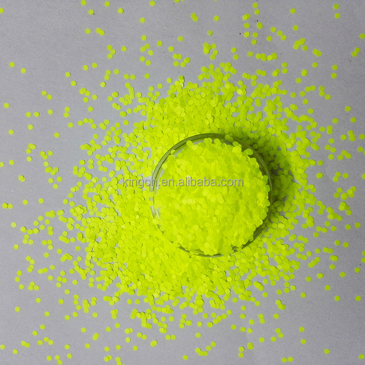 Top quality YELLOW MATTE NEON Glitter confetti for Nail Art&Fabric DIY accessories