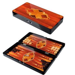 Creative Custom Printing Board Wooden Backgammon Board Pieces Games Set for Kids Adults