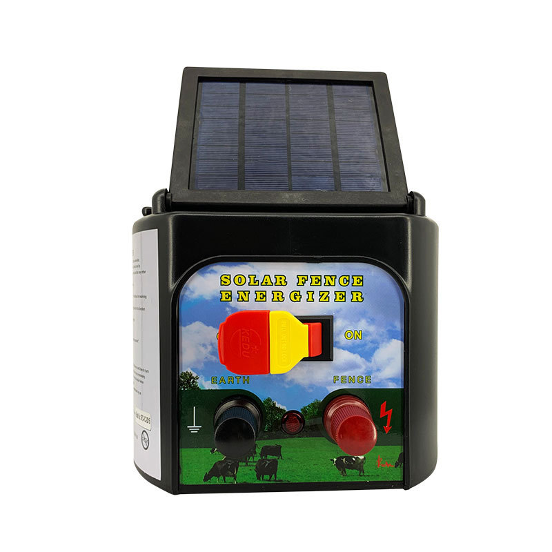 0.3J 8Km animal adjustable solar panel fence controller electric fence energizer