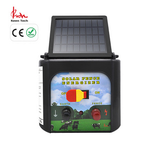 0.3J 8Km animal adjustable solar panel fence controller electric fence energizer