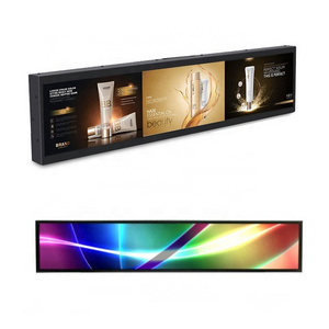 28 inch Indoor Stretched Bar LCD Display Android 7.0 Shelf Edge Digital Signage Strip Screen for Market Store Advertising Player