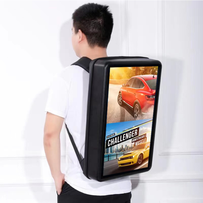 21.5 Inch Advertising Video Player Android LCD Display Backpack human Walking Backpack Billboard