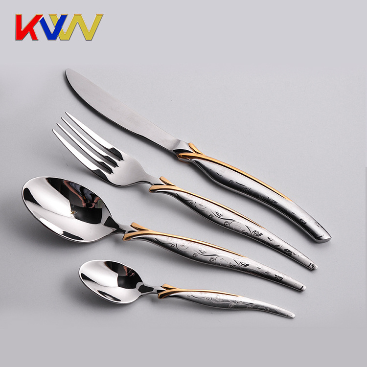 High grade Stainless Steel dinner Fork Knife Spoon names of cutlery set items