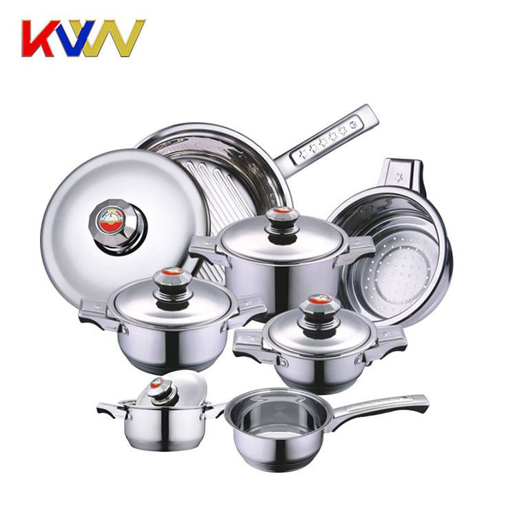 China factory high quality german style premier stainless steel cookware sets brands