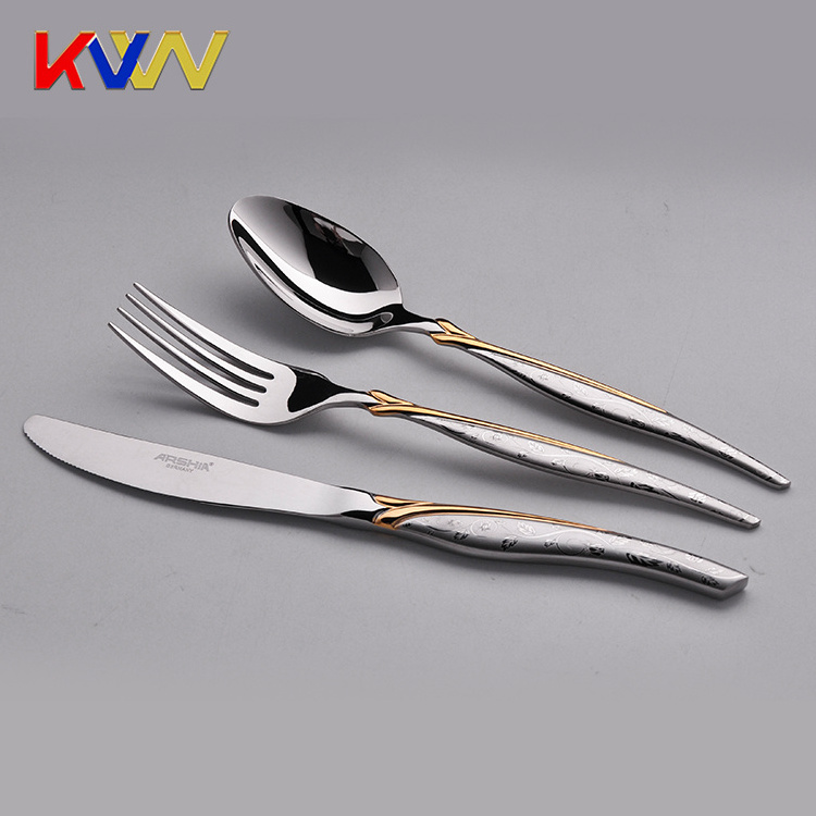 High grade Stainless Steel dinner Fork Knife Spoon names of cutlery set items