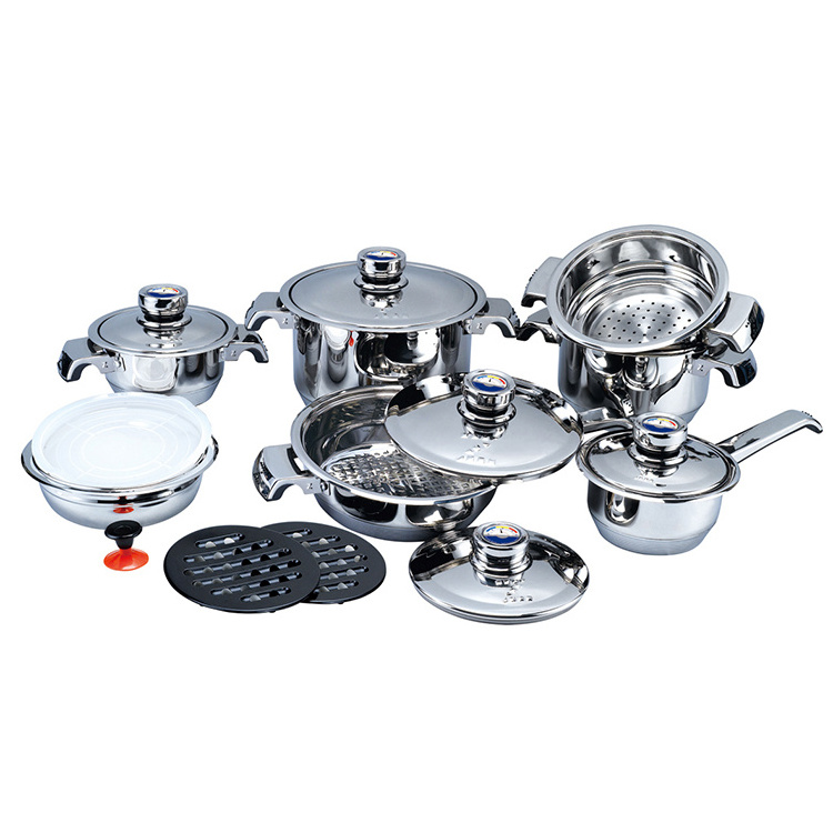 Royalty Line Cookware Stainless Steel Hot Pot Casserole Set and Pan Set