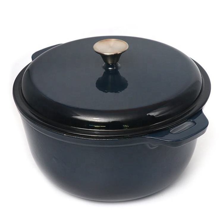 Oval enamel ware cast iron casserole pot 3.6 litres 10 20 22 24 porridge soup milk pot health stew pot