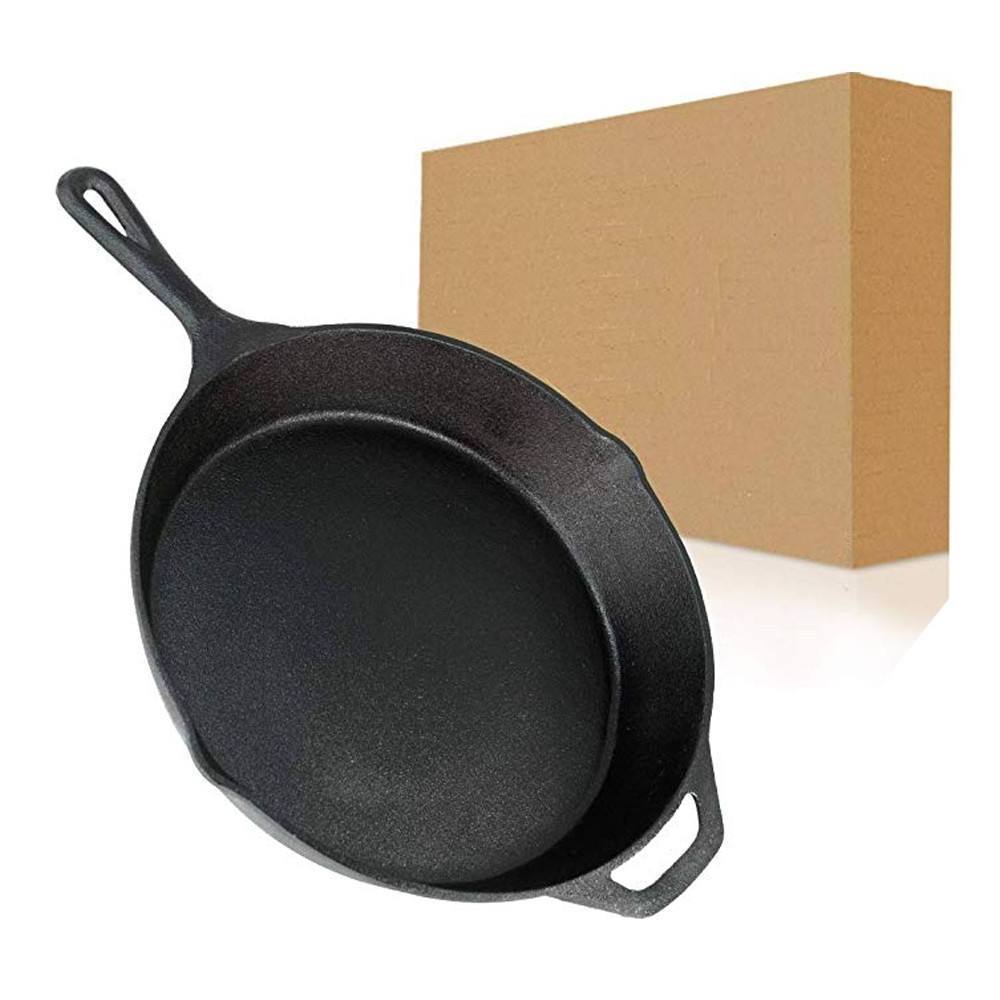 Manufacturer supplying wholesale cast iron skillet frying pan with help handle