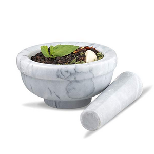 Premium Marble Mortar And Pestle Set For Kitchen Medicine Masher Natural Stone Grinder For Spices