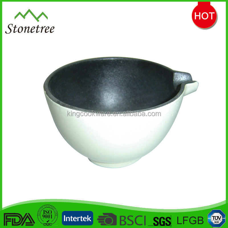 Cast iron mortar and pestle for pepper grinder