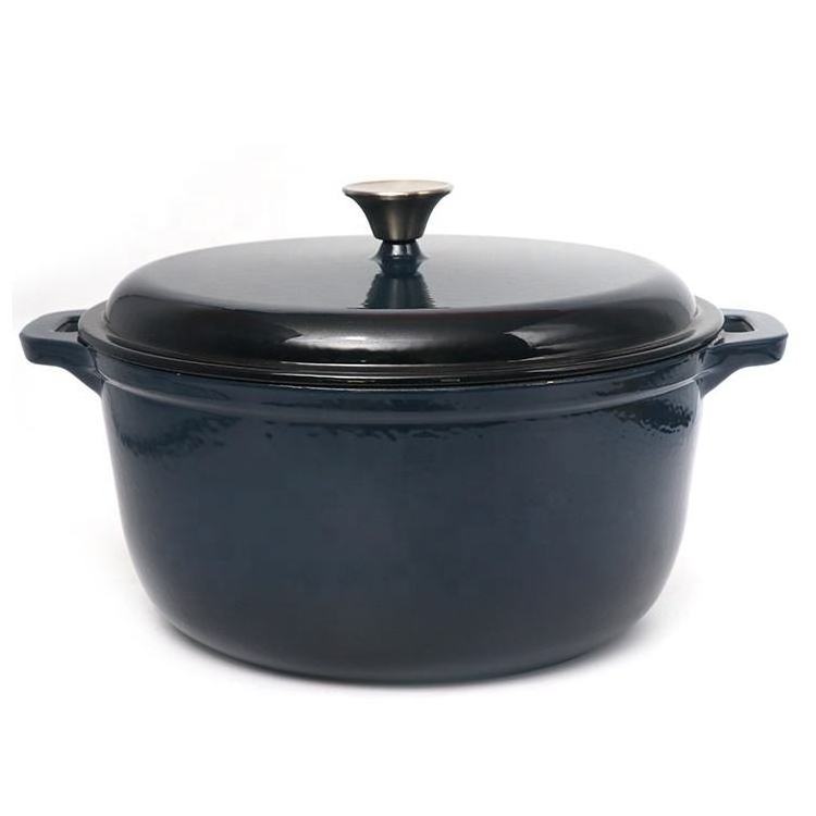 Oval enamel ware cast iron casserole pot 3.6 litres 10 20 22 24 porridge soup milk pot health stew pot