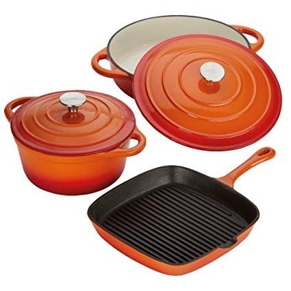 Kitchen ware non stick enamel cast iron cooking pots sets cookware casserole