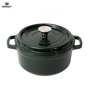 Multicoloured With Lid Cast Iron Dutch Oven Pot Enamel Casserole