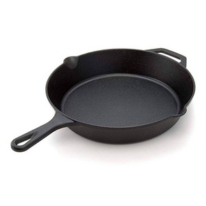 Manufacturer supplying wholesale cast iron skillet frying pan with help handle