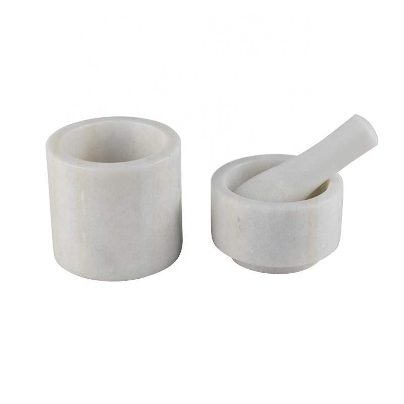 Premium Marble Mortar And Pestle Set For Kitchen Medicine Masher Natural Stone Grinder For Spices