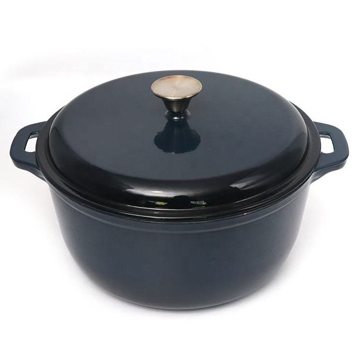 Oval enamel ware cast iron casserole pot 3.6 litres 10 20 22 24 porridge soup milk pot health stew pot