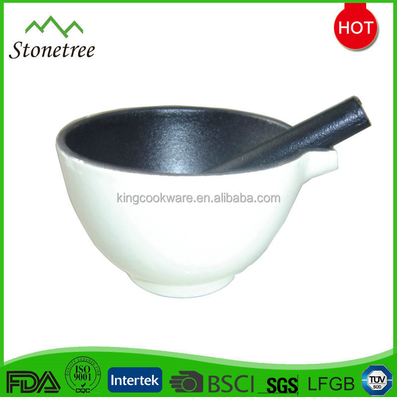 Cast iron mortar and pestle for pepper grinder