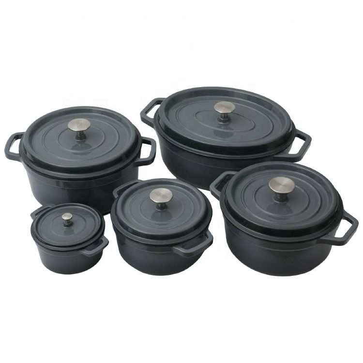 Kitchen ware cooking pots cast iron set cookware casserole 14cm 20cm 24cm 26cm 31cm