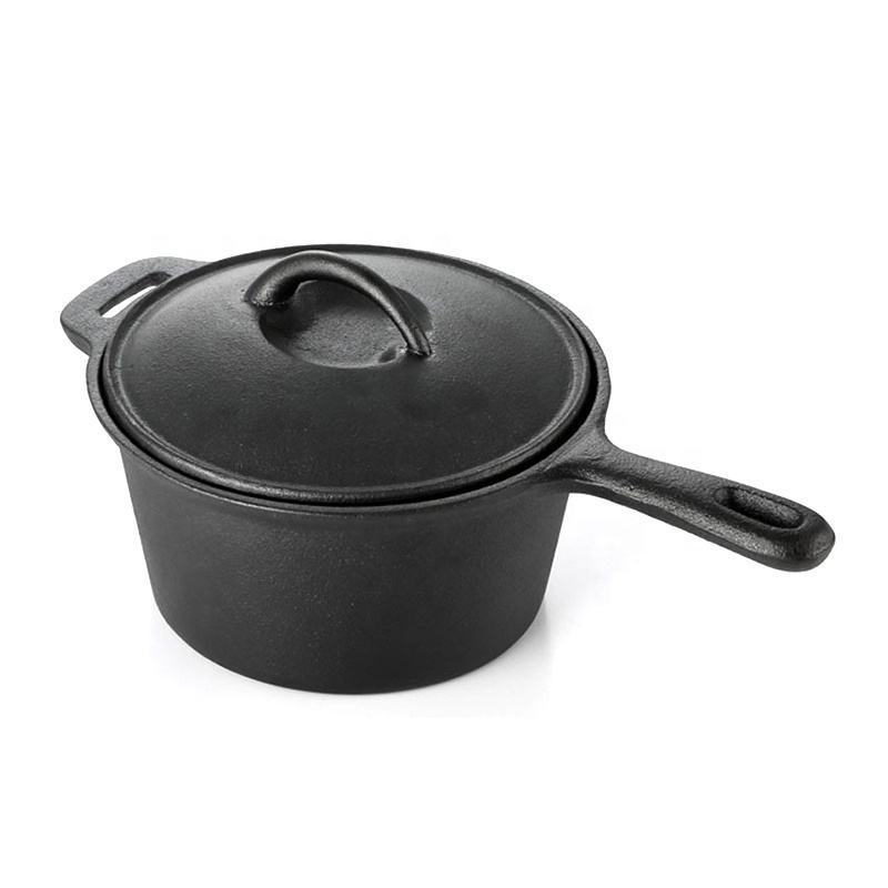 China Manufacturer Professional Pre Seasond Cast Iron Pots And Pans Outdoor Camping Cookware