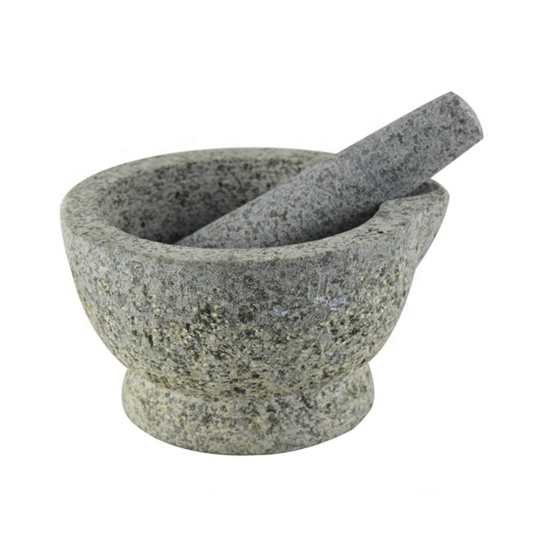 Cheap Natural surface stone granite mortar and pestle/ herb spice and nut grinder