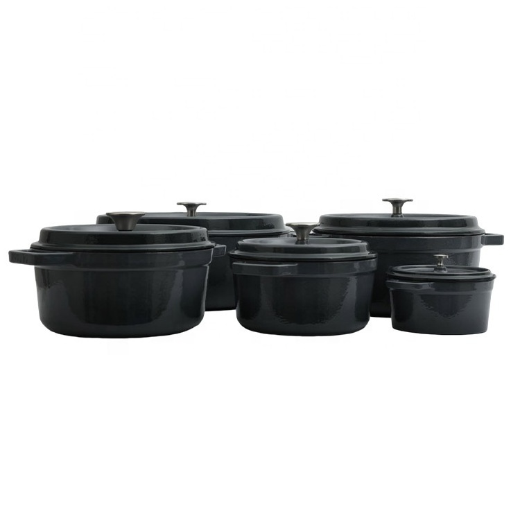 Kitchen ware cooking pots cast iron set cookware casserole 14cm 20cm 24cm 26cm 31cm