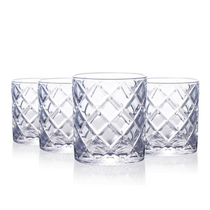 Factory hot sale Crystal Diamond Tumbler crystal whisky glasses shot glasses 12.0oz juice/water/rock glass cup