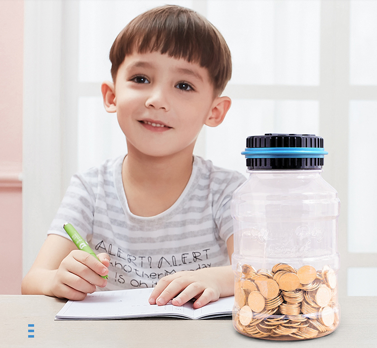 Digital counting money jar with high quality kids money management piggy bank