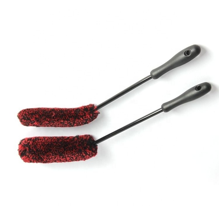 3 pcs set car detailing wool wheel cleaning brushes set for washing auto tyre rims woolen brush