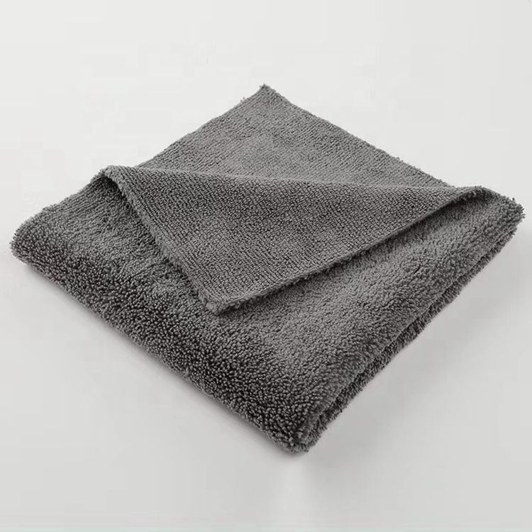 40*40cm Edgeless High/Low Piles Microfiber Cleaning Car Wash Detailing Waxing Drying Towel Cloth