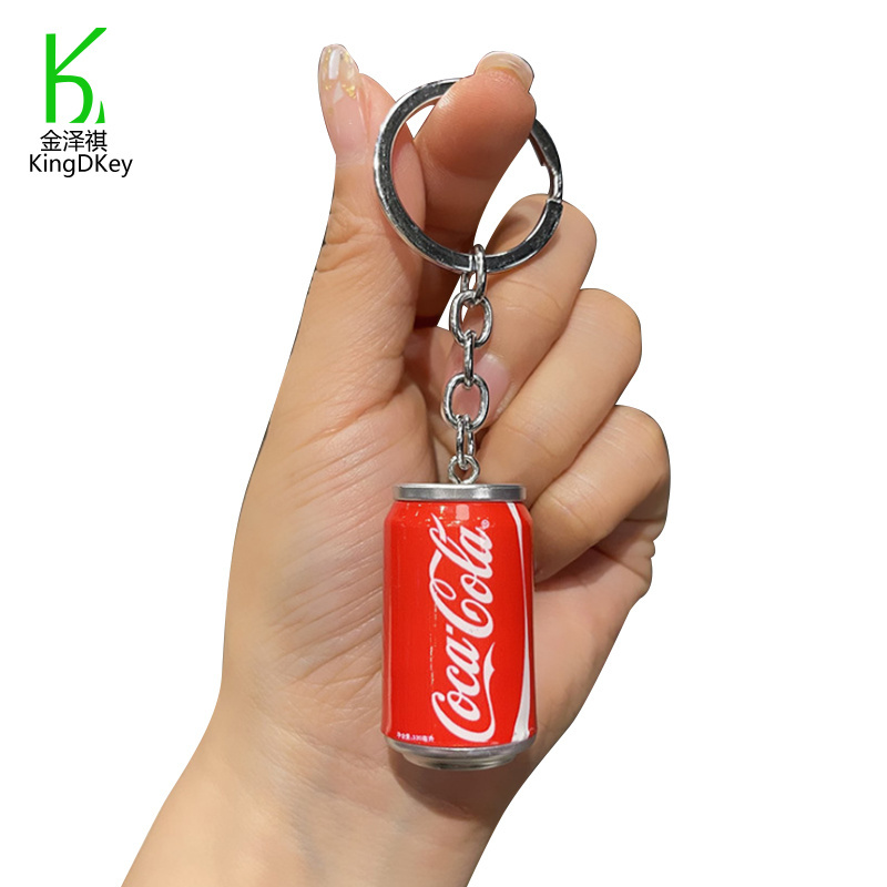 New 3D resin beer bottle drink pendant cans accessories pendant earrings key ring accessories Diy material keychain