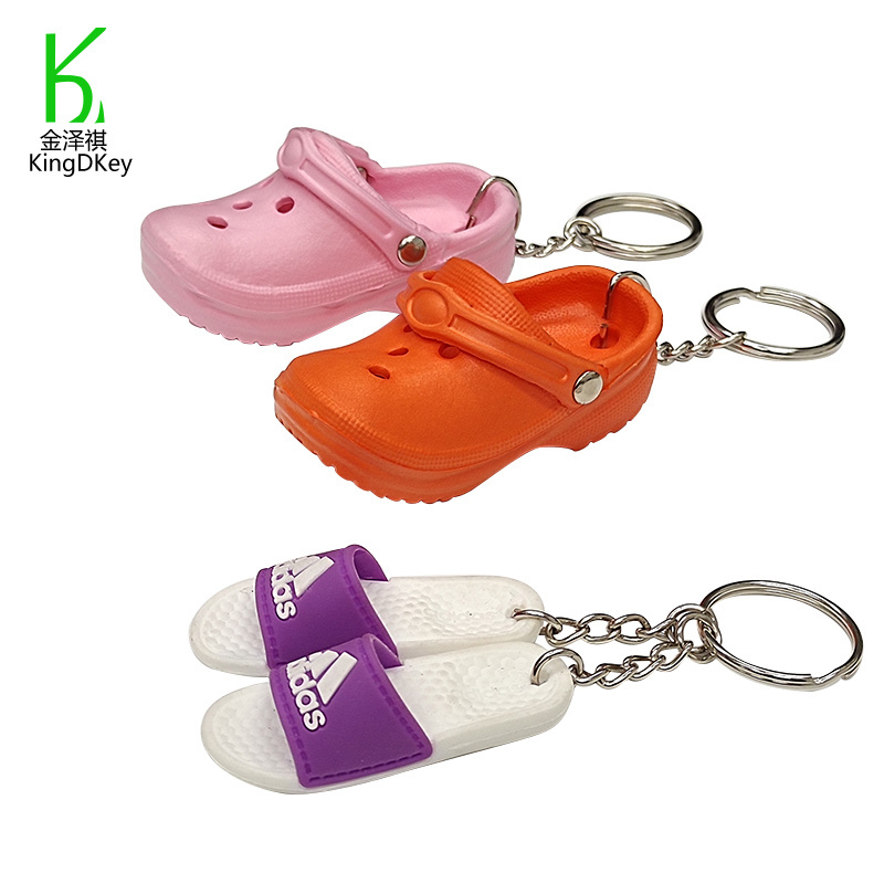 Mini Sneaker 3D Slipper keyring car Keychain 2022 Couple Bag Pendant CROC Keychain