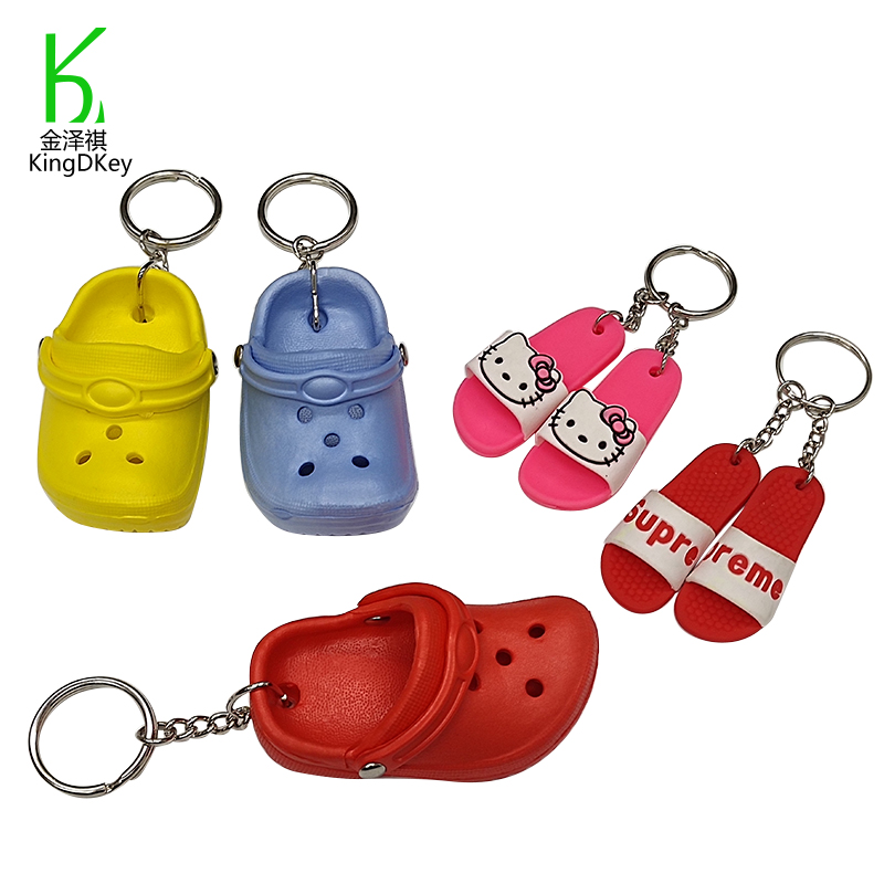 Mini Sneaker 3D Slipper keyring car Keychain 2022 Couple Bag Pendant CROC Keychain