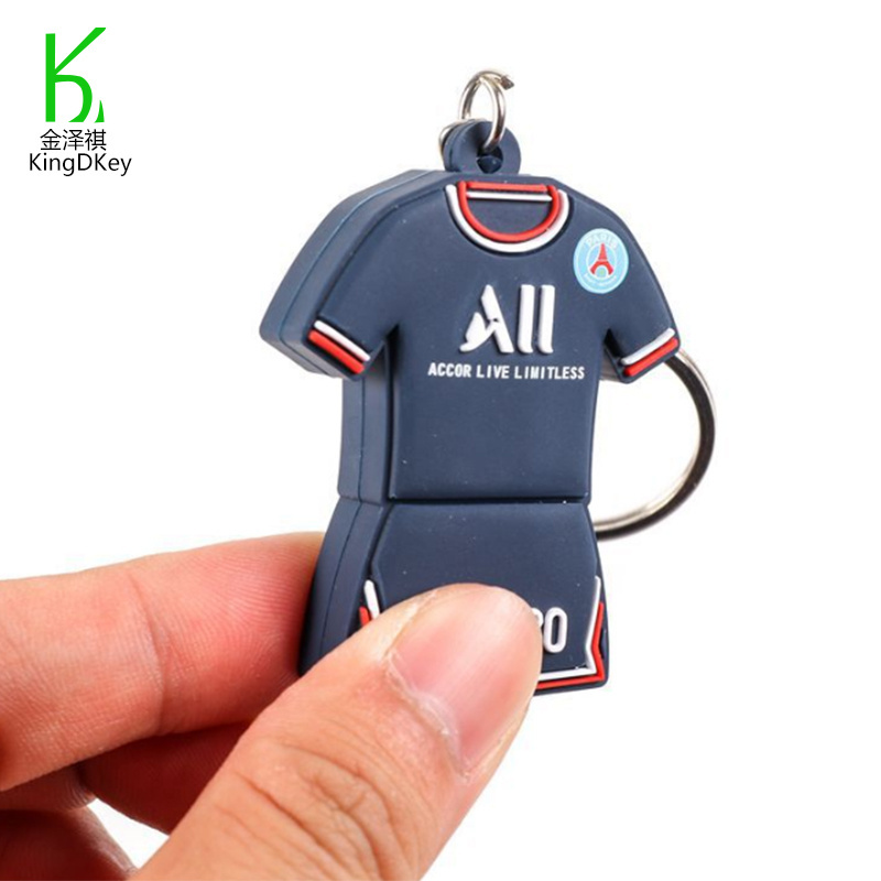 Personalized Football Star Pendant PSG - Paris Saint-Germain Messi Keychain PVC Rubber Keyring