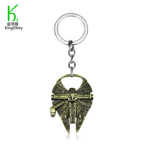 Wholesale American Movie Accessories Millennium Falcon Darth Vader Bottle Opener Metal Keychain