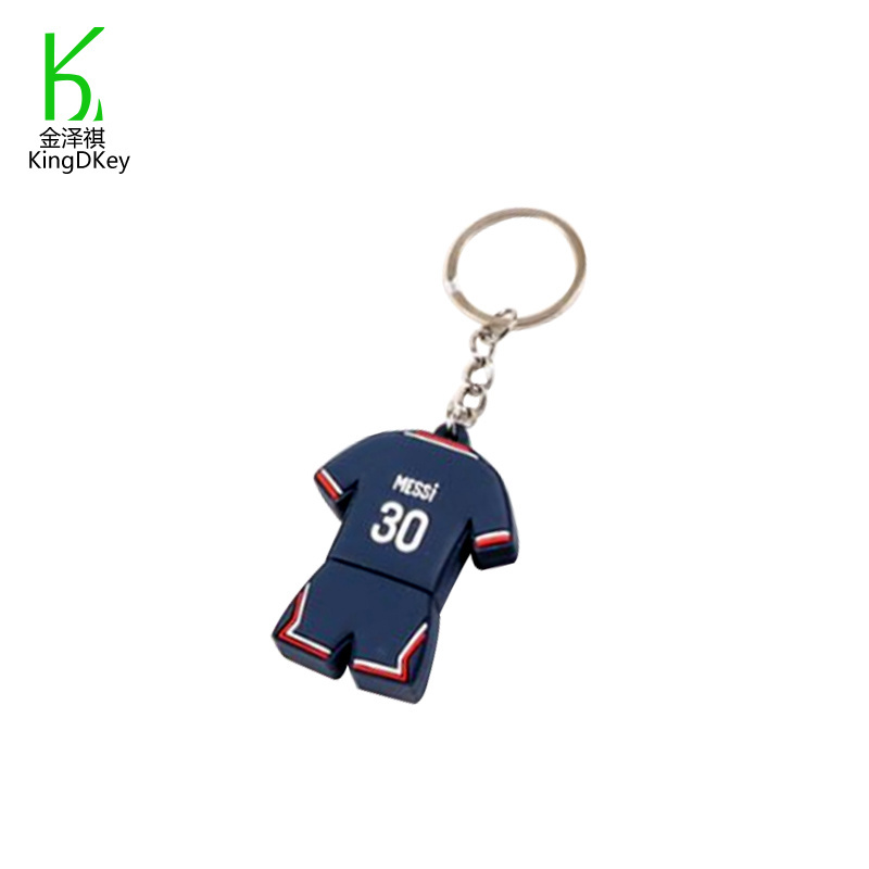 Personalized Football Star Pendant PSG - Paris Saint-Germain Messi Keychain PVC Rubber Keyring