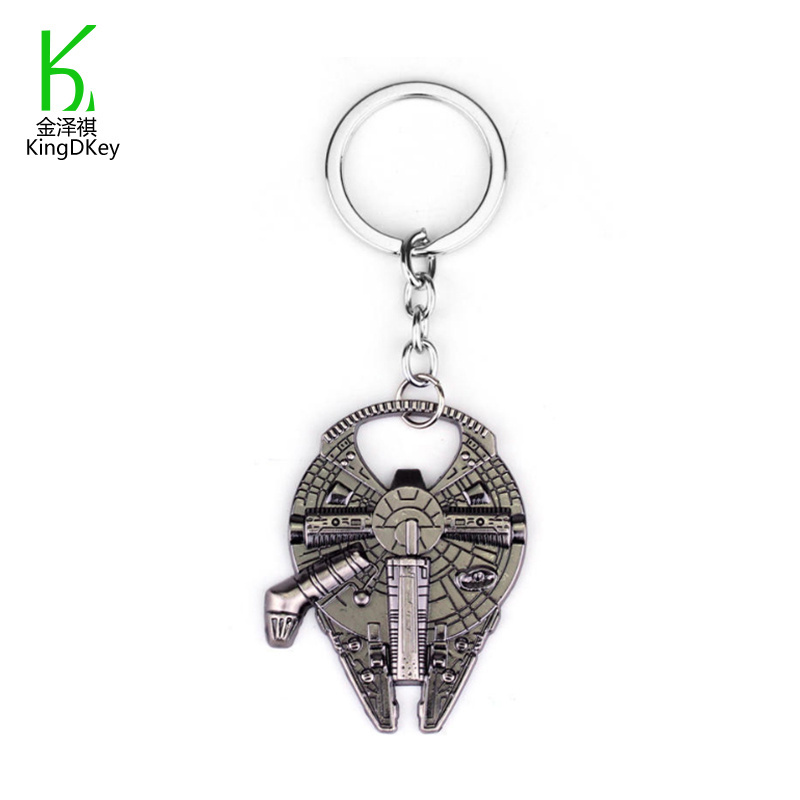 Wholesale American Movie Accessories Millennium Falcon Darth Vader Bottle Opener Metal Keychain